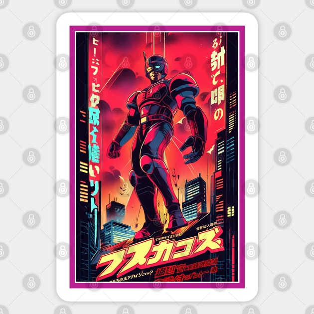 Retro Anime Comic Hero | Anime Origin | Vintage Anime Art Sticker by AlNoah